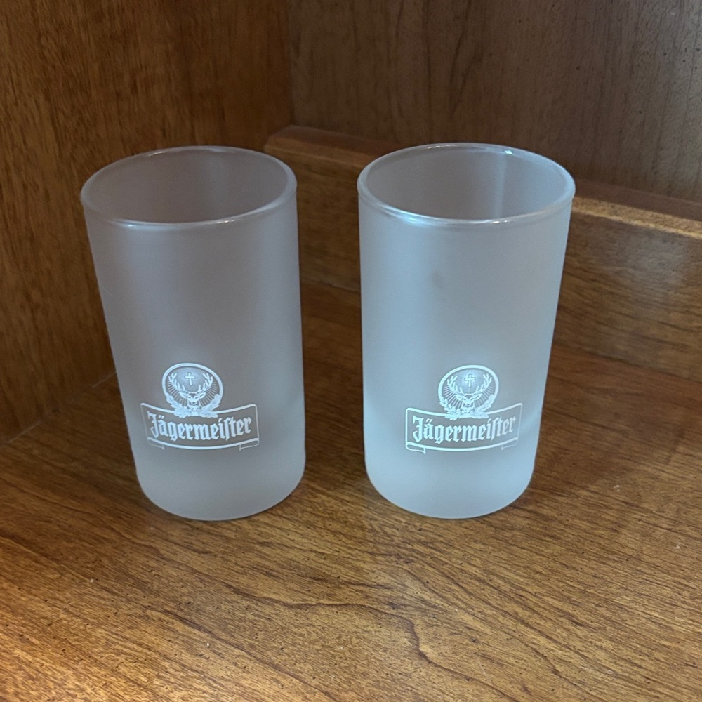 Jagermeister Frosted Shot Glass Pair